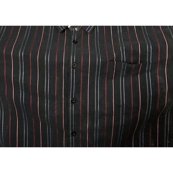Ossomani Men's 7XB Short Sleeve Button Up Shirt Black, Red, Blue 100% Cotton - Picture 3 of 10